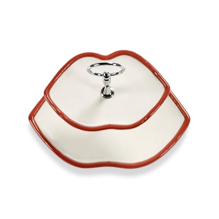 Serviteur Les Objets Mouleversants céramique rouge / 2 plateaux - Serax
