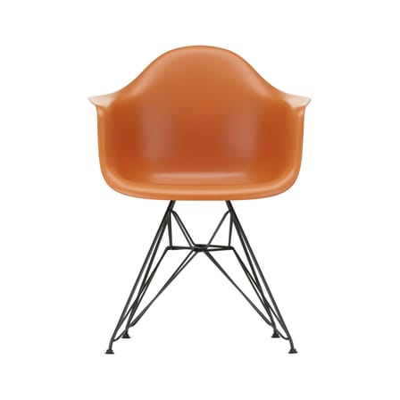 Sessel RE DAR - Eames Plastic Armchair plastikmaterial orange / (1950) - Beine schwarz / recycelt - Vitra