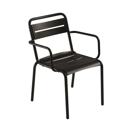 Stapelbarer Sessel Star metall schwarz / Stahl - Emu