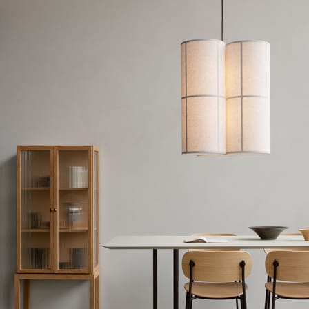 Suspension Hashira Cluster tissu beige / Ø 37 x H 60 cm - Lin - Audo Copenhagen