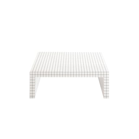 Table basse Quaderna 656 / 90 x 90 x H 30 cm - Superstudio, 1972 / Plastique lamifié - Zanotta