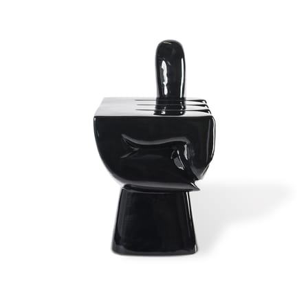 Table d'appoint Fist plastique noir / Pouf - 38 x 54 cm - Pols Potten