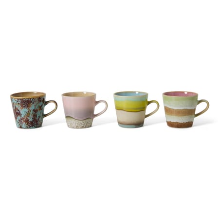 Tasse à café 70s ceramics céramique multicolore / Set de 4 - 27 cl - HK LIVING