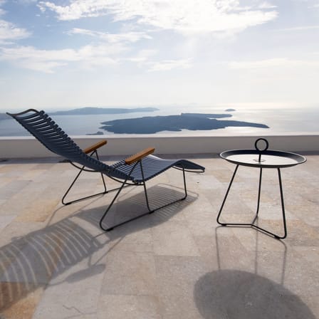 Transat inclinable Click Sunlounger plastique jaune / 7 positions - Houe