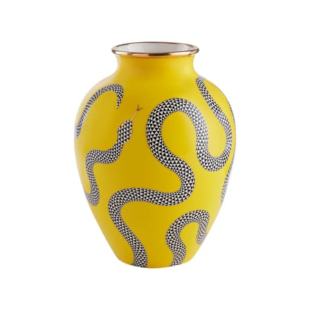 Vase Eden Urn céramique jaune / Ø 20 x H 26,5 cm - Jonathan Adler