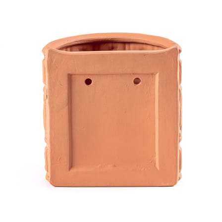 Vase mural Magna Graecia - Greche céramique orange / L 25 x H 25 cm - Terre cuite - Seletti