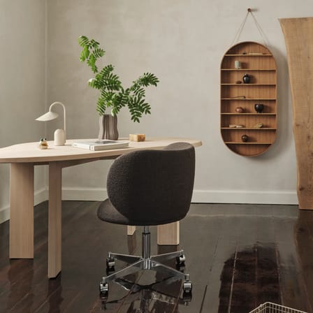 Étagère Oval Dorm bois naturel / Vitrine - L 54 x P 7 x H 110 cm - Ferm Living