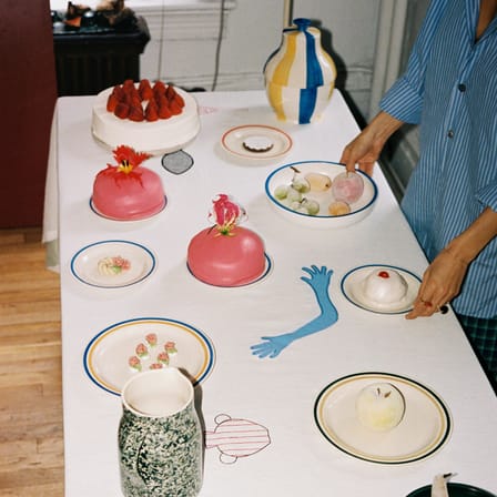 Set de 2 assiettes à dessert Sobremesa / Ø 18,5 - Grès - Hay