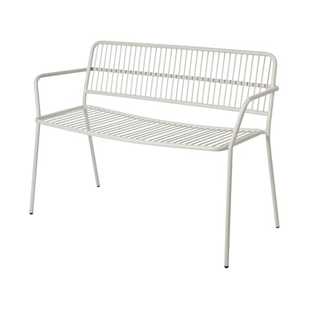 Banc avec dossier Eden métal beige / L 115 cm - BROSTE COPENHAGEN