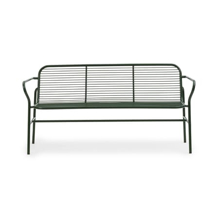 Banc avec dossier Vig métal vert / L 164 cm - Normann Copenhagen