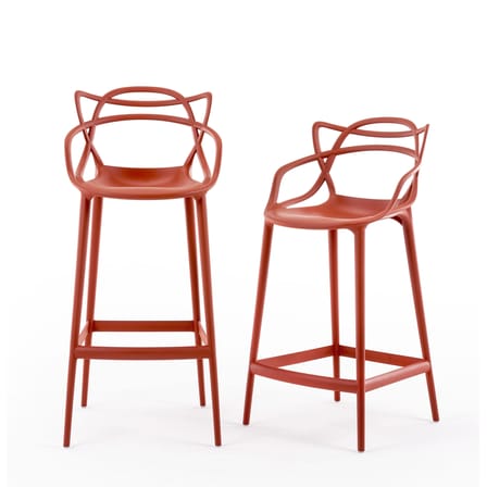 Chaise de bar Masters orange / Philippe Starck, 2013 - H 65 cm - Kartell