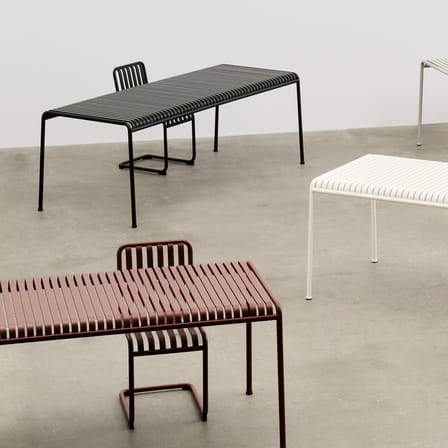 Chaise Palissade Cantilever métal rouge - Hay