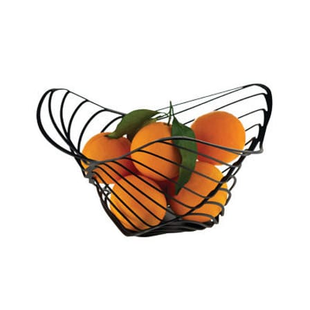 Corbeille Trinity métal noir / Ø 16,5 x H 33 cm - Alessi