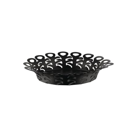 Corbeille Vimini métal noir Large / Ø 27 cm - Alessi