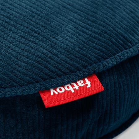 Coussin Pill Cord tissu bleu / Ø 40 cm - 100% recyclé / Velours côtelé - Fatboy