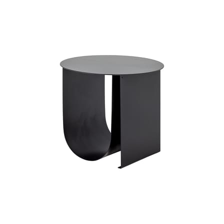 Cher End table metal black / Ø 43 cm - Built-in magazine rack - Bloomingville