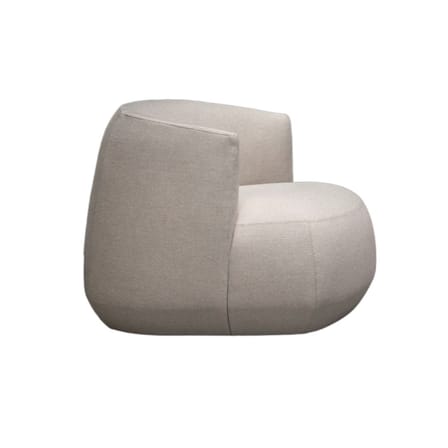 Fauteuil rembourré Brioni Up INDOOR tissu beige - Kristalia