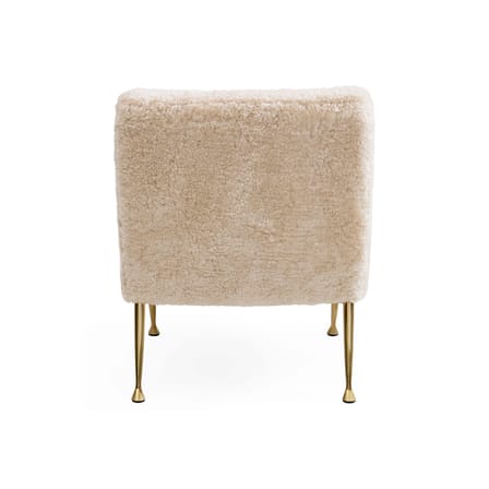 Fauteuil rembourré Gainsbourg blanc / Laine bouclée - Jonathan Adler
