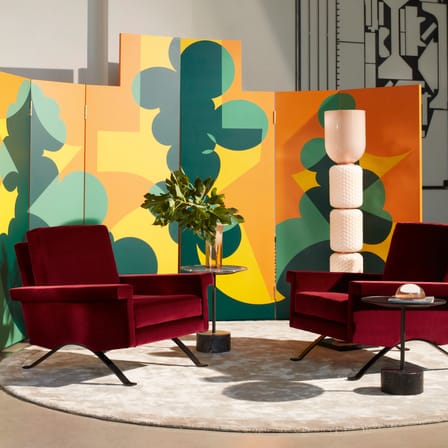 Balla Folding screen wood orange / Giacomo Balla, 1917 - CASSINA