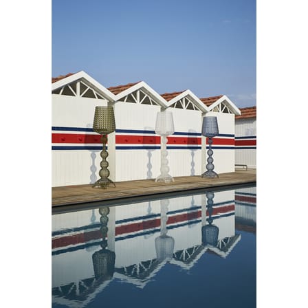 Lampadaire d'extérieur Kabuki Outdoor plastique blanc / LED - H 165 cm - Kartell