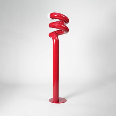 Lampadaire Ressort métal rouge / H 130 cm - Axel Chay