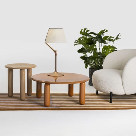 Lampe de table Angelo Stone LED / H 70 cm - Tissu plisssé - Kartell