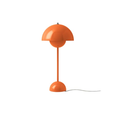 Lampe de table Flowerpot VP3 métal orange / H 50 cm - By Verner Panton, 1968 - &tradition