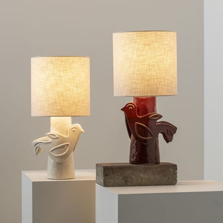Lampe de table Paloma céramique rouge / H 52 cm - Serax