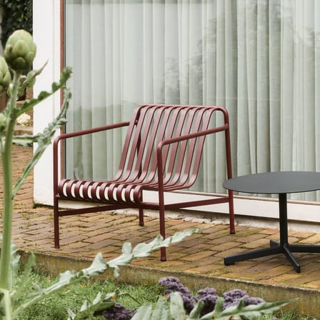 Palissade Low armchair metal red / Low back - R & E Bouroullec - Hay