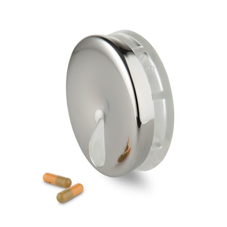 Medikamentendispenser Yoyo plastikmaterial metall transparent - Alessi