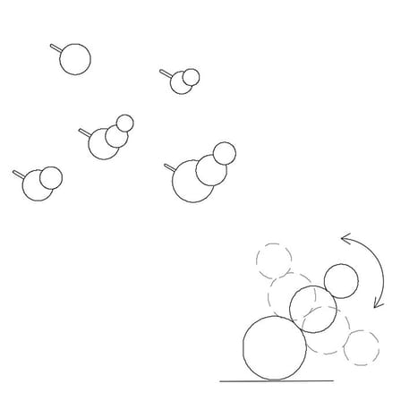 Set de 5 patères Bubble bois - Mogg