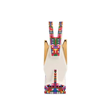 Santon Donkey céramique blanc / peint main - Alessi