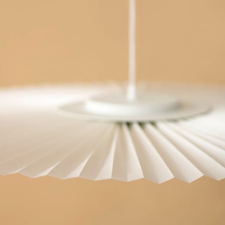 Suspension Carmen Medium tissu blanc / LED - Ø 90 cm - Hartô