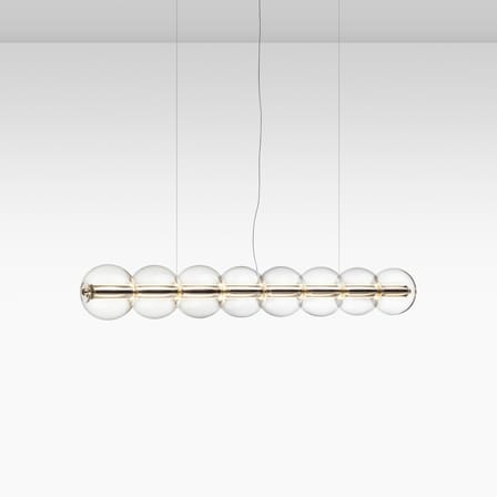 Suspension Luce Sferica S1 verre transparent / L 167 cm - Flos