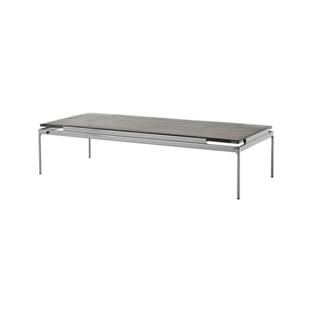 Table basse Sett LN12 verre noir / 140 x 60 x H 34 cm - &tradition