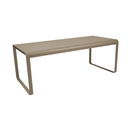 Table rectangulaire Bellevie métal beige / L 196 cm - 8 à 10 personnes - Fermob