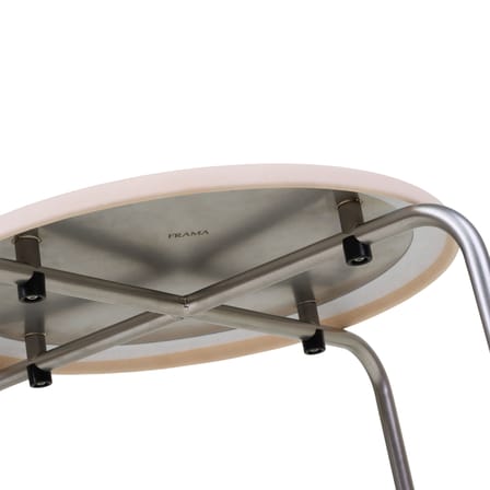 Tabouret Petit Rond métal / Assise cuir - Frama 
