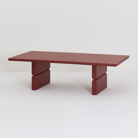 Tavolino Noon legno rosso / 118 x 58 cm - NOBODINOZ