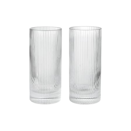 Set de 2 verres long drink Ripple / Ø 7 x H 16 cm (48 cl) - Ferm Living