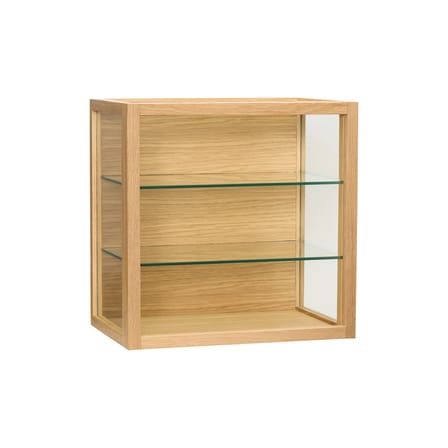 Wandablage Poetic Small holz natur / Utensilien - 40 x 40 cm / Mit Tür - HÜBSCH
