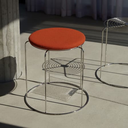 Accessoire  tissu orange / Coussin aimanté pour tabourets Wire - &tradition