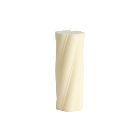 Blockkerze Soft Serve wachs weiß / H 24,5 cm - Hay