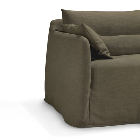 Canapé droit Weave tissu vert / 3 places - L 244 cm - Ethnicraft