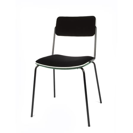 Chaise rembourrée Double jeu tissu vert noir / Velours - Maison Sarah Lavoine