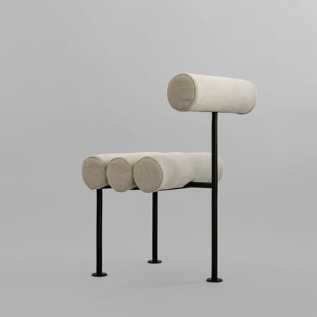 Chaise rembourrée Hiro tissu beige - 101 COPENHAGEN