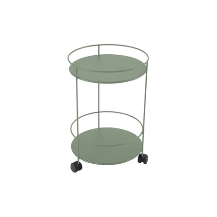 Chariot Guinguette métal vert /Ø 40 x H 62 cm - Plateau plein - Fermob