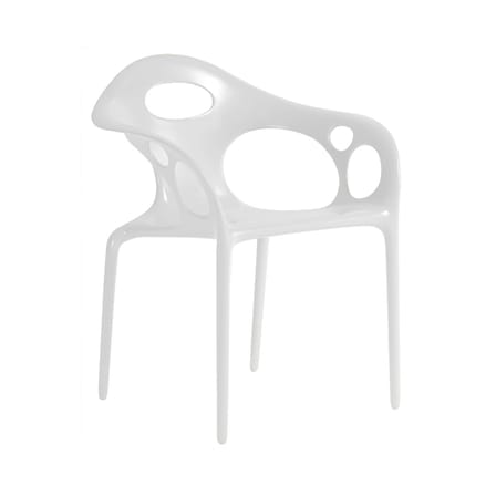 Fauteuil empilable Supernatural plastique blanc - Moroso