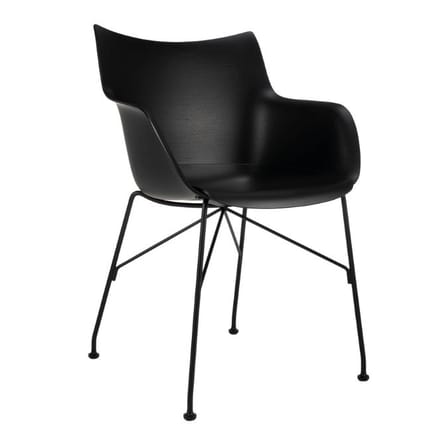 Fauteuil Q/Wood bois noir / Bois moulé - Kartell