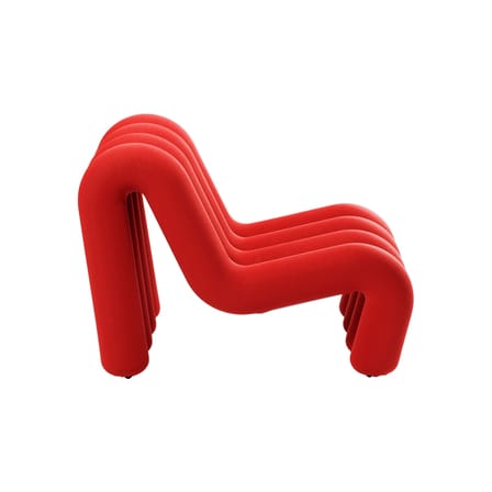 Fauteuil rembourré Extra Bold Sofa tissu rouge / Canapé modulable - L 72 cm (4 tubes) - Moustache