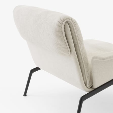 Fauteuil rembourré Muno LN19 tissu blanc - &tradition